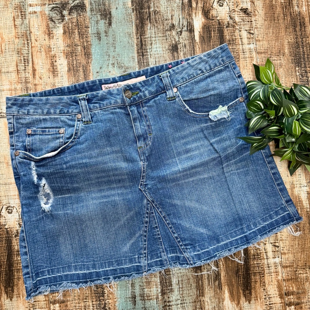 ☀️ FINAL PRICE | Women’s Juniors “MUDD” Distressed Jean Skirt | #H1